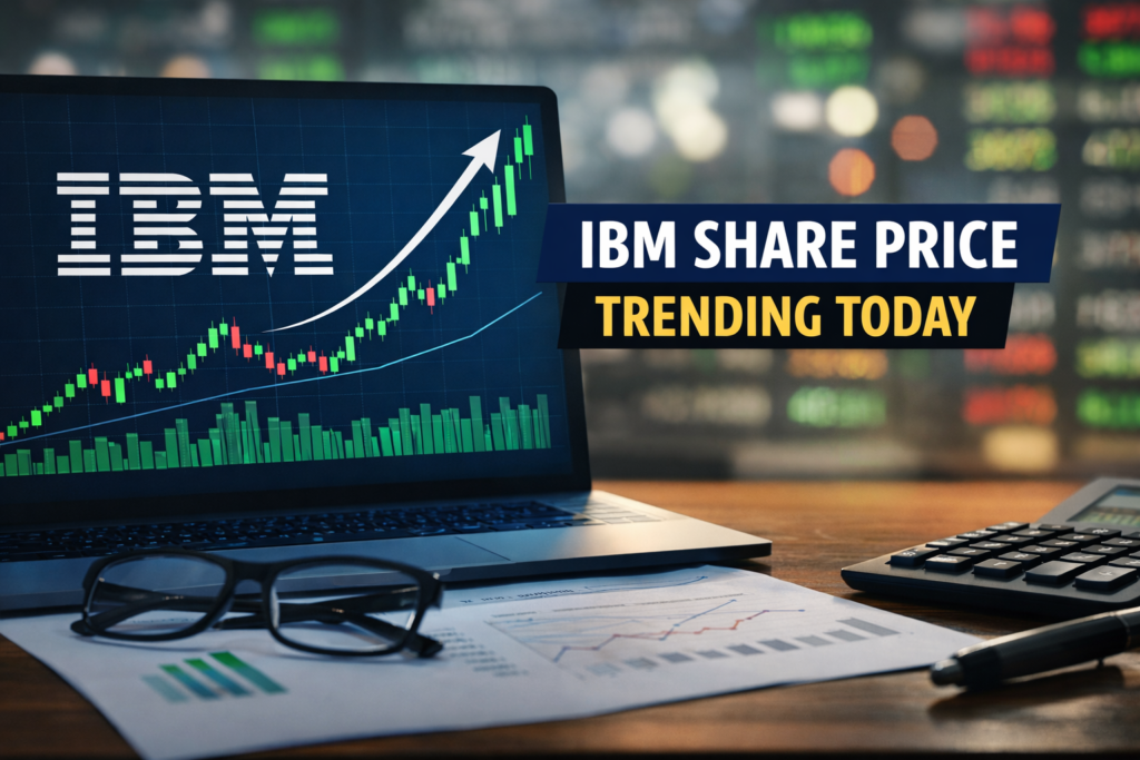 IBM share price trending today with steady investor interest and stock market analysis