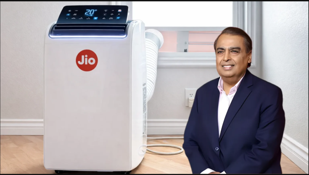 Jio Portable Smart AC 2026 placed in a modern Indian room showing compact design and smart cooling performance.