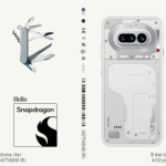Nothing Phone 4a Pro with transparent back and minimalist design concept
