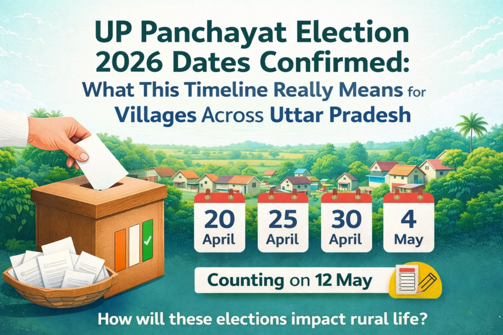 UP Panchayat Election 2026 phase wise voting dates with district names and counting day
