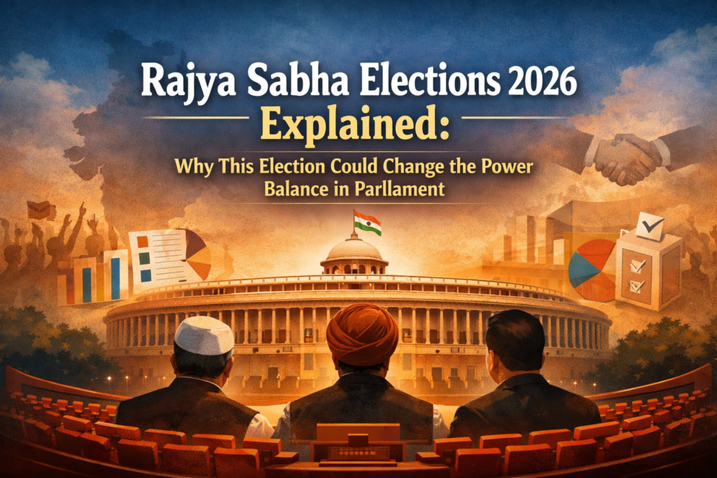 Rajya Sabha Elections 2026 and power balance in Indian Parliament