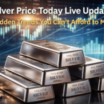 Silver price today chart with silver bars