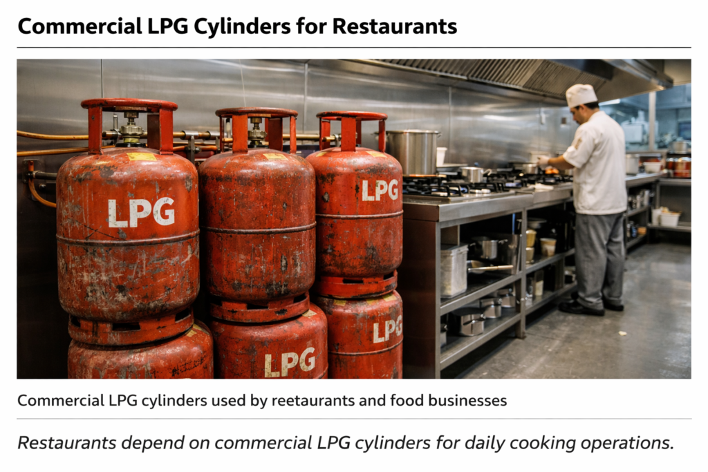 Latest LPG gas cylinder price update in India for domestic and commercial cylinders