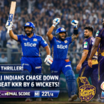 Mumbai Indians chasing 221 against Kolkata Knight Riders IPL 2026