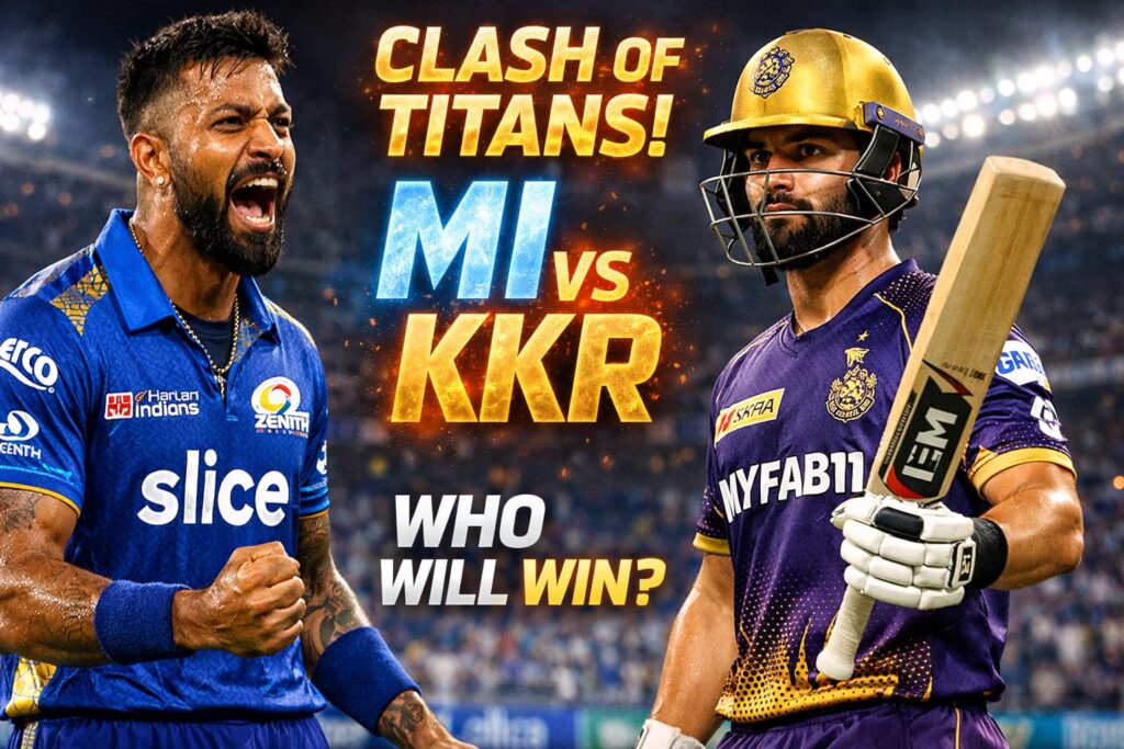 MI vs KKR featured image showing the 7 key moments that changed the match between Mumbai Indians and Kolkata Knight Riders