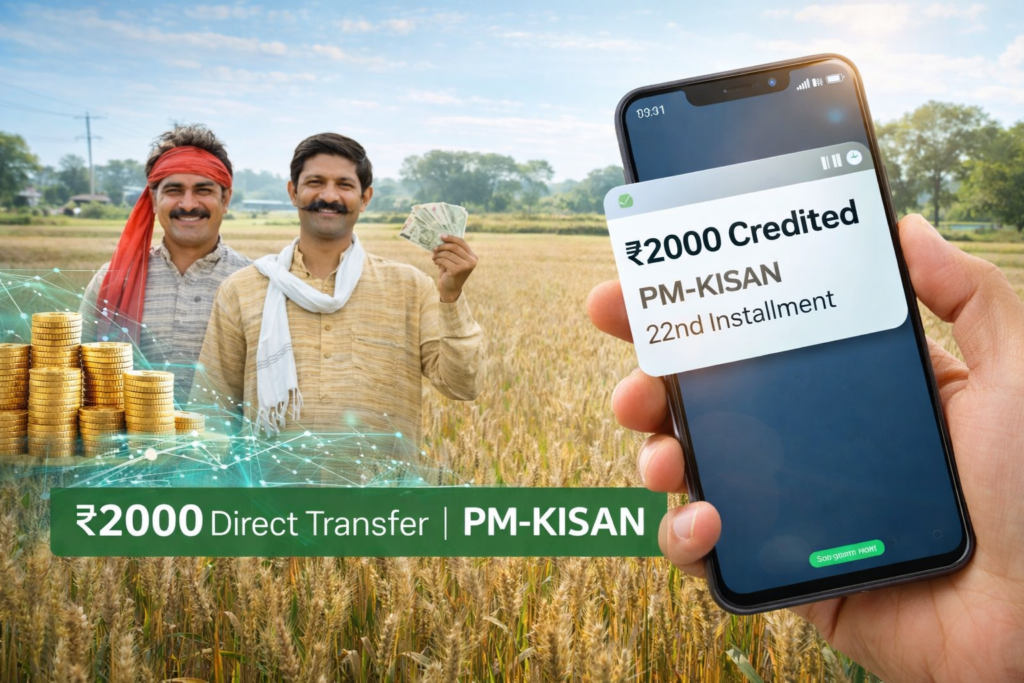 PM Kisan 22nd installment 2026 ₹2000 payment announcement for farmers