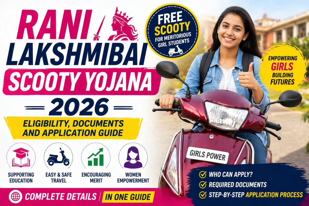 Rani Lakshmibai Scooty Yojana 2026 free scooty scheme for girls eligibility and application guide
