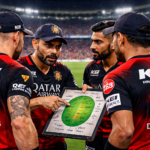 Royal Challengers Bangalore players planning strategy in IPL 2026