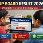 Students checking UP Board Result 2026 online on laptop
