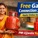 Woman receiving free LPG gas connection under PM Ujjwala Yojana 2026