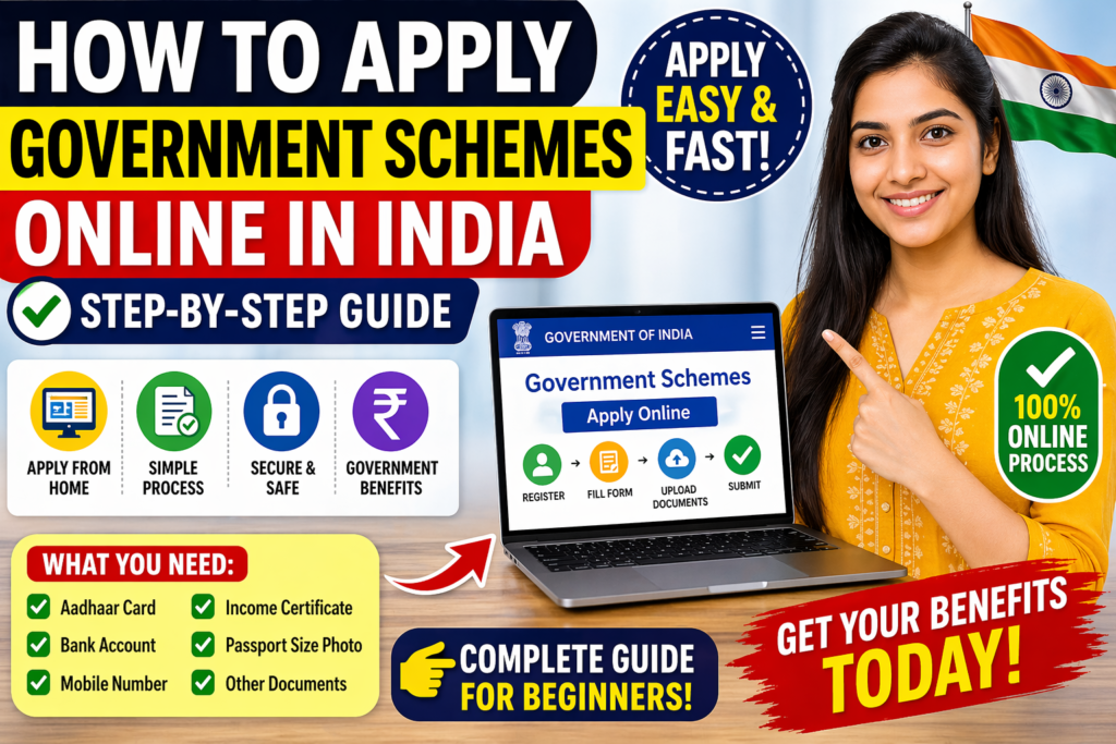 How to Apply Government Schemes Online India Step by Step