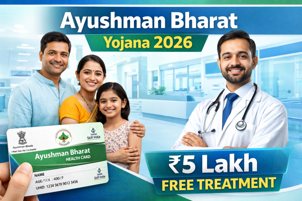 Ayushman Bharat Yojana 2026 ₹5 lakh free treatment scheme