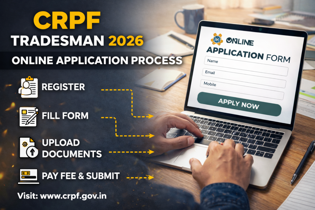CRPF Tradesman Online Form Filling Process