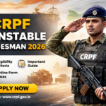 CRPF Constable Tradesman 2026 Notification and Online Form