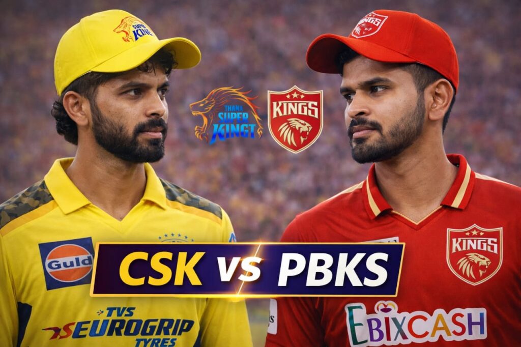 CSK vs PBKS IPL 2026 featured image showing Chennai Super Kings and Punjab Kings players before the match preview