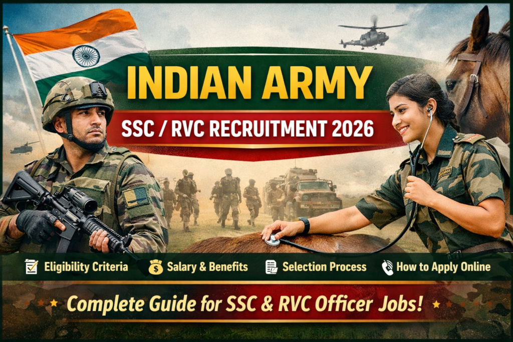 Indian Army SSC RVC Recruitment 2026 Apply Online Guide