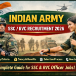 Indian Army SSC RVC Recruitment 2026 Apply Online Guide