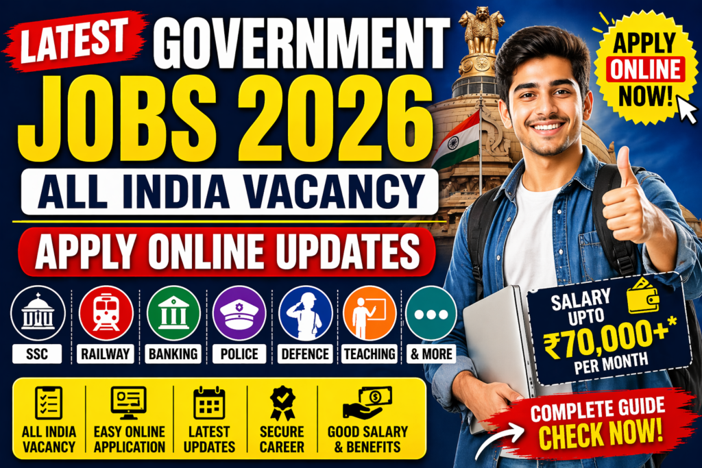 latest government jobs 2026 apply online India