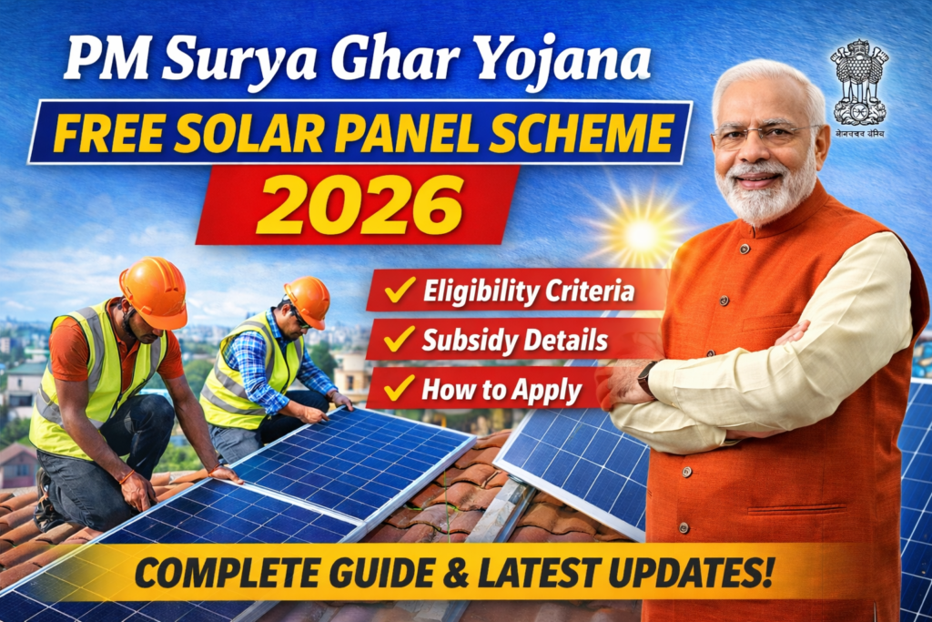 PM Surya Ghar Yojana 2026 Free Solar Panel Scheme