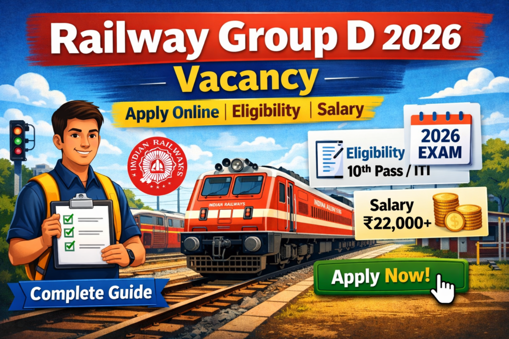 Railway Group D 2026 Vacancy apply online form