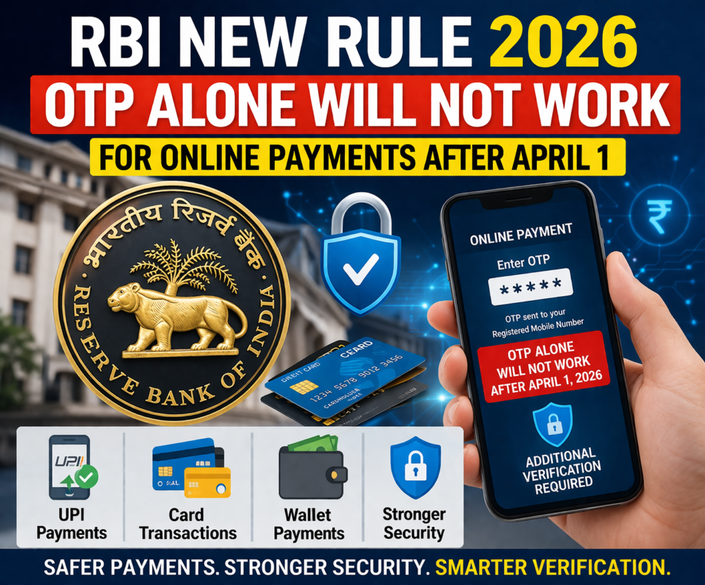 OTP alone will not work RBI rule