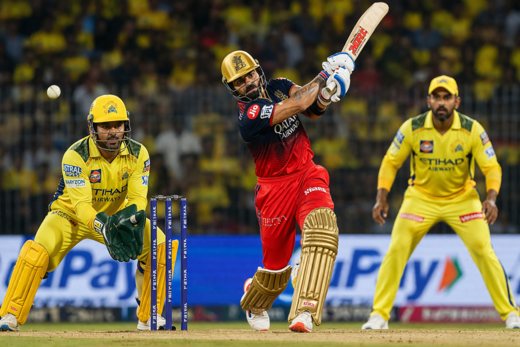 Virat Kohli and CSK players in RCB vs CSK IPL 2026