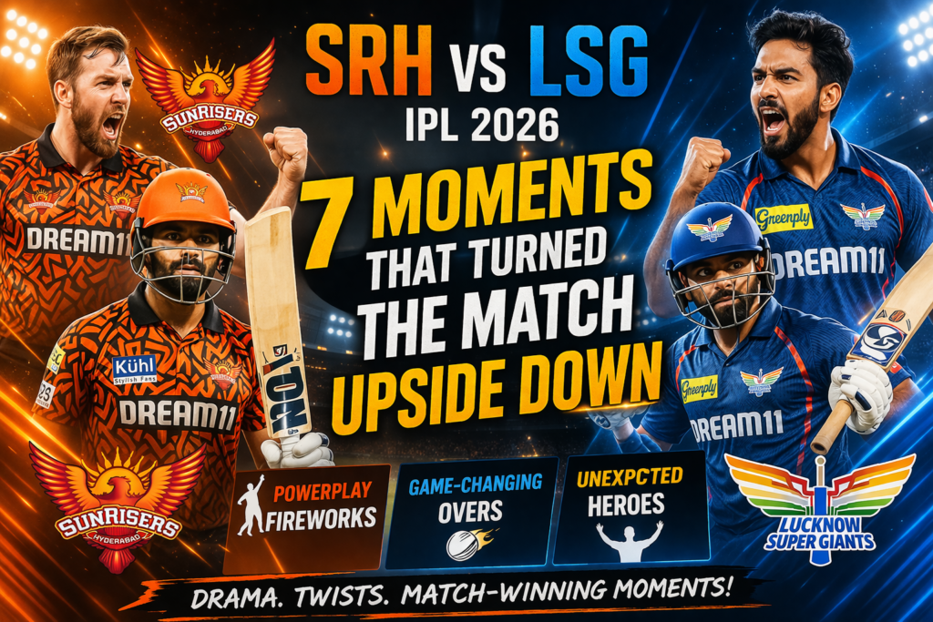 SRH vs LSG IPL 2026 match analysis showing key turning points and game-changing