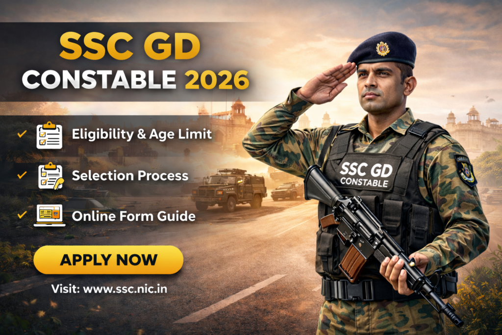 SSC GD Constable 2026 Notification Apply Online