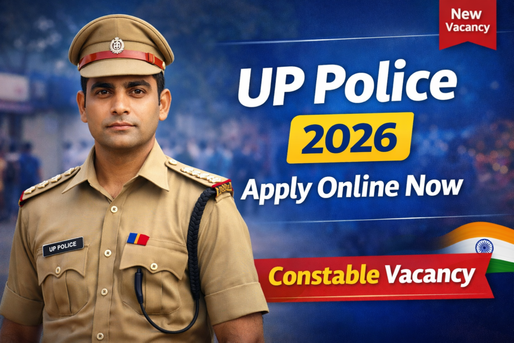 Students applying online for UP Police Constable 2026 recruitment